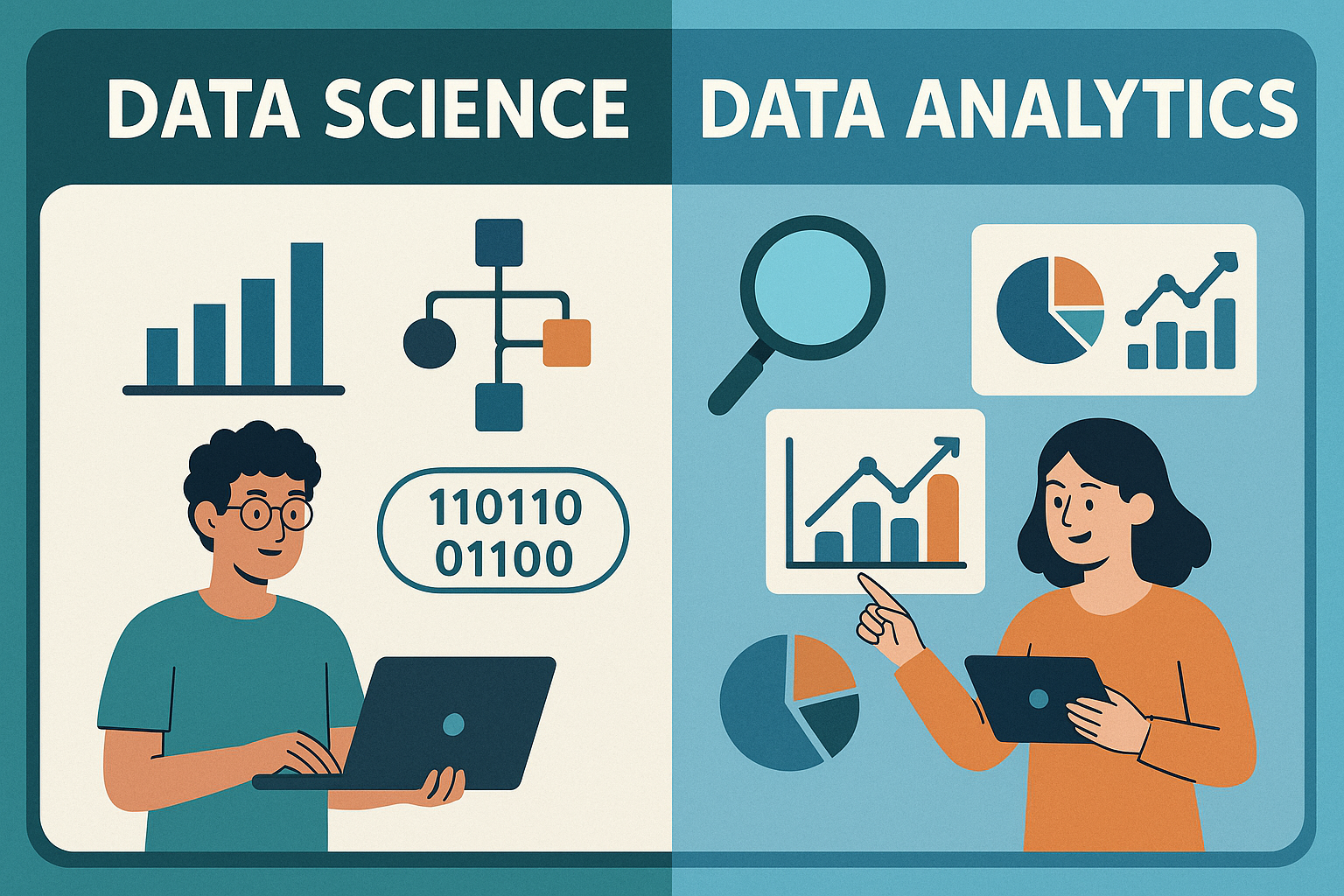 Data Science vs Data Analytics - Featured Image | DSH